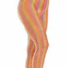 Leg Avenue daudzkrāsainas tamborētas zeķes – varavīksnes tīkliņš, One Size — Foto 4
