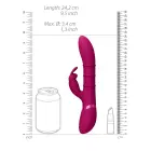 VIVE High Class G taško triušio vibratorius su žiedais – 24.2 cm (9.5″) – rožinis — Nuotrauka 7
