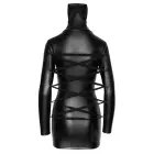 Cottelli BONDAGE платье с матовым эффектом, высоким воротником и кольцами для бондажа – чёрное – L — Фото 8