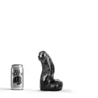 All Black reālistisks dildo ar sēkliniekiem – 20 cm (8″) — Foto 3