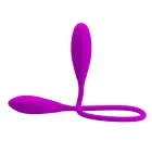 PRETTY LOVE Snaky Vibe USB Vibrating Double Egg Massager – Purple Photo