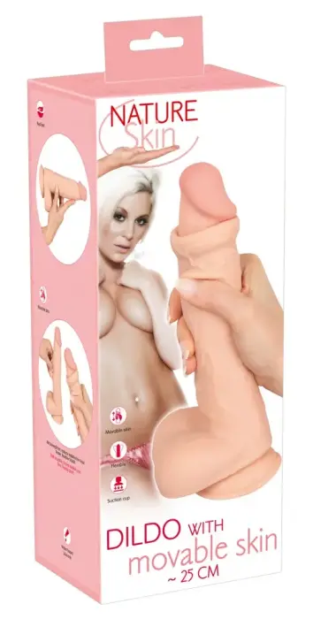 NS Movable Skin Dildo – 25 cm (9.8″) – Skin