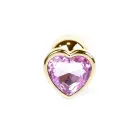 Plug-Jewellery Gold Heart anaaltapp – 7 cm (2.8″) – Roosa — Foto 1