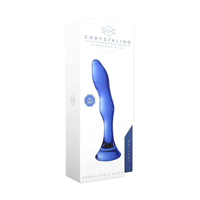 Gallant stikla dildo – 20 cm (7.9″) – Zils