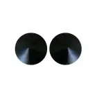 Kinky Diva mākslīgās ādas krūšu uzlikas – melnas – One size Foto 1