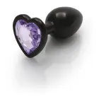 Sirds formas dārgakmens anālais spraudnis – S – Ametista violets — Foto 6