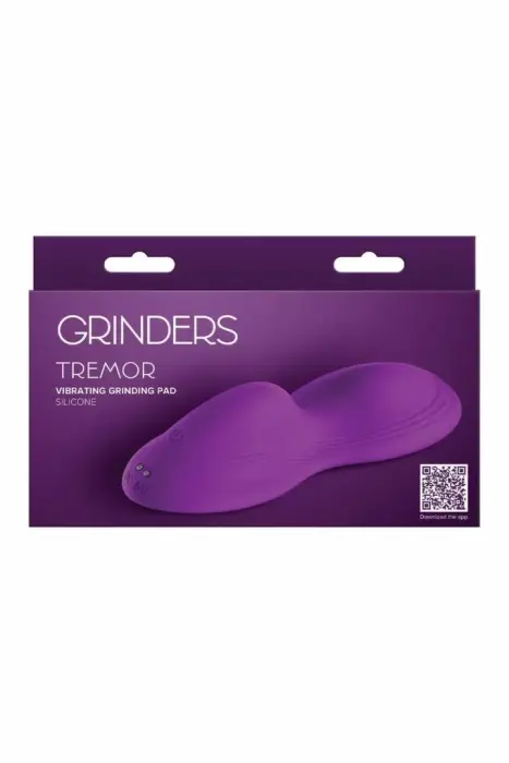 GRINDERS Tremor Violet vibrējošais spilventiņš – intīms vibrējošais spilventiņš – divi dzinēji – silikons – anatomiskā forma – violets