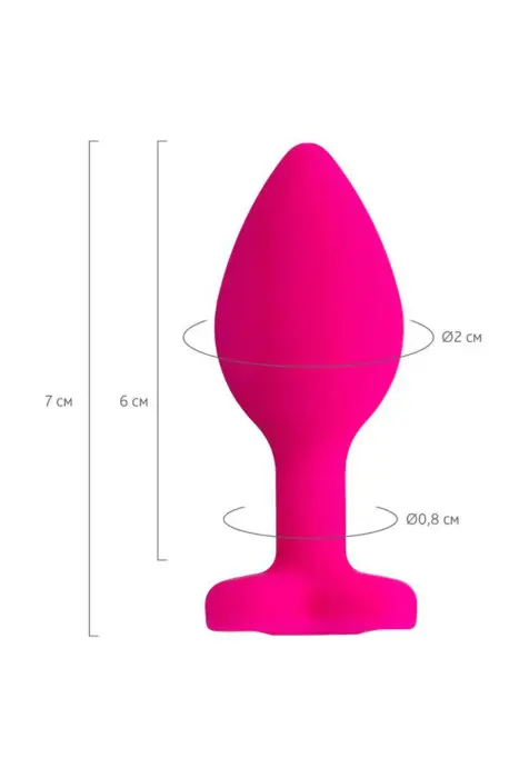ToDo Anal Plug Diamond Heart – 7 cm – Rozā Foto 6