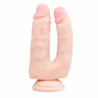 EasyToys – dual-ended silicone dildo with suction cup – 18 cm — Photo 1