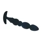 LEVELZ Multi-Textured analinis dildo – lankstus precizitškas modelis – Juodas — Nuotrauka 3