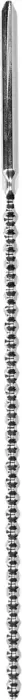Mystim Stainless Steel Ribbed Medical Sound 6 mm – šlaplės žaislas