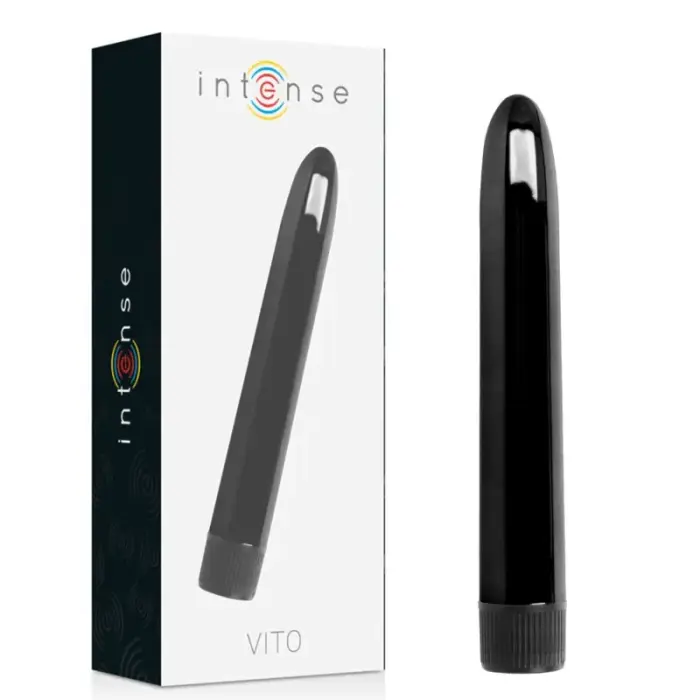 INTENSE VITO kahepoolne vibreeriv massaaživibraator – 17 cm (6.7″) – must