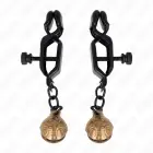 KINK Bell регулируемые зажимы для сосков с колокольчиками чёрные 7cm – Металлическая отделка — Фото 2