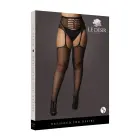 High-Waist Garterbelt Stockings – Plus Size – Black Photo