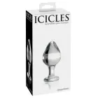 Icicles No. 25 Прозрачный стеклянный дилдо – 9 см – Clear Фото num