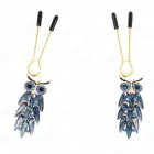 KINK Owl Pendant Adjustable Nipple Clamps 6 cm – Silver — Photo 1