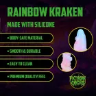 Rainbow Kraken silikona anālais spraudnis – varavīksnes krāsu — Foto 2