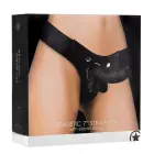 Ouch! Realistiškas strap-on dildas – 7" / 18 cm – Juodas — Nuotrauka 1