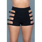 Feel The Vibe šorti ar jostas tipa būra dizainu – melni – L Foto 1