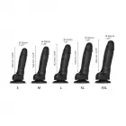 Libiseva naha realistlik dildo – 20–23 cm – Must — Foto 4