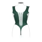 Bodijs ar dziļu V-izgriezumu un necaurspīdīgiem dekoriem – Queen Size Foto 6