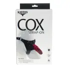 Kiotos COX – nahast strap-on komplekt: dildo Monstar Beast 74 – punane/must — Foto 4