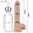 MR INTENSE Baldwin vibrators ar kustību – 22 cm (8.7″) – melns — Foto 2