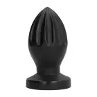 All Black dziļi rievots dildo – 12 cm (5″) — Foto 2