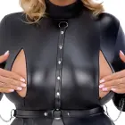 Cottelli BONDAGE matt minikleit käeraudadega – must – XL — Foto 7