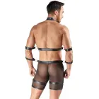 Svenjoyment Bondage – men's harness pants set with chest harness and 4 restraints – black – XL — Photo 4