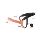 INFERNO Hollow Vibrating Strap-On Dildo – 20 cm (8″) – Skin — Photo 10