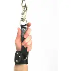 Red Leather премиальные кожаные фиксаторы с защитным карабином – чёрные — Фото 3