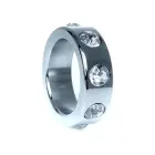 Metal Cock Ring with Crystal Diamonds – 3.5 cm — Photo 3