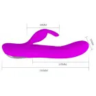 PRETTY LOVE Dylan USB Rabbit Vibrator – 21.3 cm (8.4″) – Pink — Photo 5