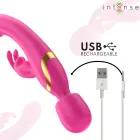 Intense Winona divpusējs truša un wand vibrators – 24.5 cm (9.6″) – rozā — Foto 8