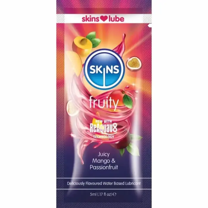 SKINS Fruity Water-Based Lubricant Mango & Passion Fruit – 5 ml