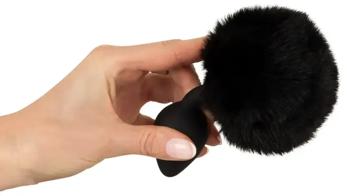 Fluffy Tail dildo – M – Juodas Photo