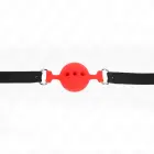 KINK Silicone Ball Gag Red M – Adjustable Strap 35-51 cm, 4.5 cm Ball — Photo 4