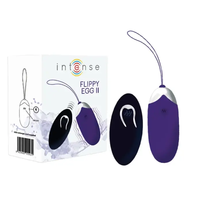 INTENSE Flippy II виброяйцо с пультом управления – 7 см (2.8″) – фиолетовый