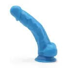 Happy Dicks realistiškas dildo su sėklidėmis ir siurbtuku – 19 cm (7.5″) – Mėlynas — Nuotrauka 1