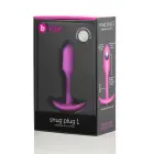 B-Vibe Snug Plug 1 – Weighted Anal Plug – S – Pink — Photo 3
