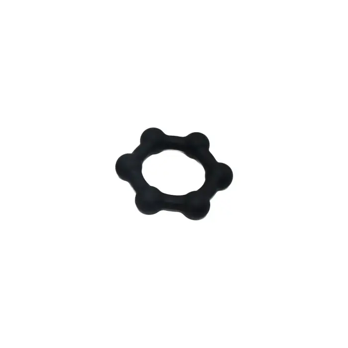 Silicone Cockring with 6 Steel Balls L