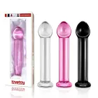 Stikla Romance dildo – 18 cm (7″) – Melns Foto 3