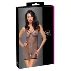 Cottelli PARTY Mesh Mini Dress with Rhinestone Detailing – Black – XL — Photo 1