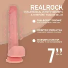 Vive REA222 – dual-density vibrating thrusting dildo with balls – flesh – 17.8 cm — Photo 5