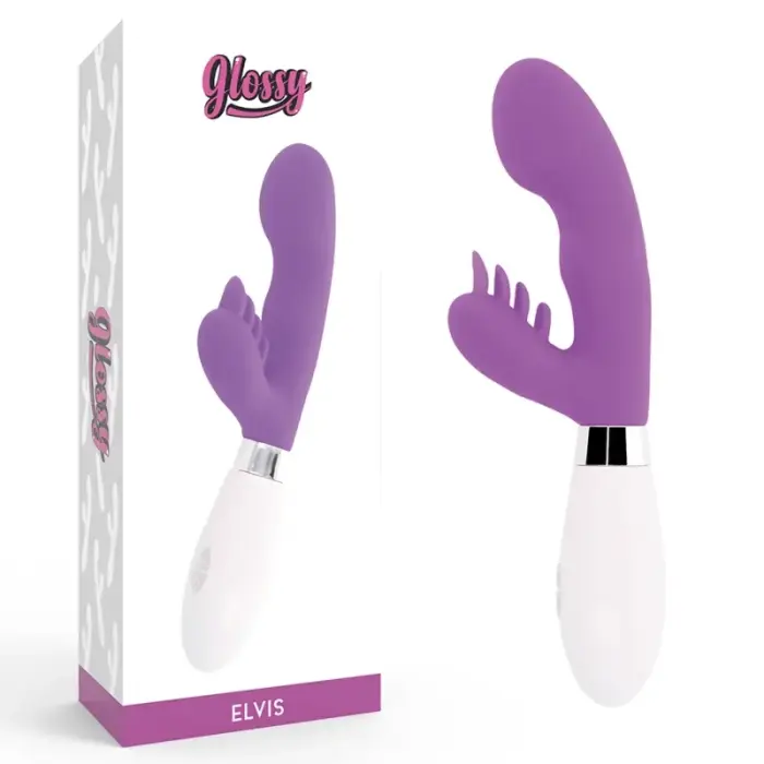 Dorcel Glossy Elvi – вибратор-кролик с двойным мотором – 10 режимов, силикон – фиолетовый – 12 см