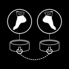 Fetish Submissive оковы для ног из веганской кожи с неопреновой подкладкой – чёрные — Фото 9