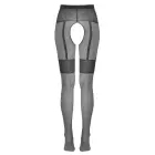 Cottelli Legwear 20 DEN чёрные колготки с открытой промежностью и кружевными подвязками — Фото 8