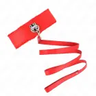 KINK Collar with Leash Model 4 Red Adjustable 40-48 cm Silver Studs — Photo 1