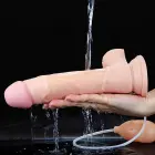 LoveToy Soft Ejaculation Cock With Ball – reālistisks dildo – TPE – miesas krāsa – 22,9 cm — Foto 5